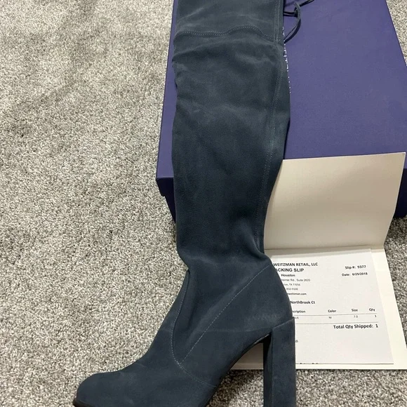 Elegant Charcoal Over-the-Knee Boots